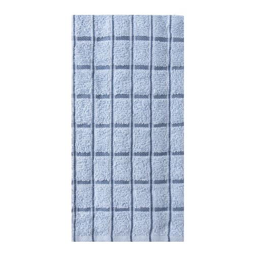 Ritz® Café Terry Kitchen Towel, Solid Windowpane, 16x25, 2.5lbs/dz, Blue/Chambray
